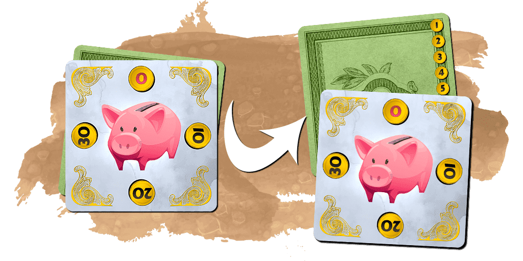 Increasing the coins in your Piggy Bank when you work